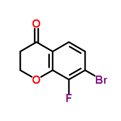 7-Bromo-8-fluorochroman-4-one structure