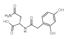 2,4-Dihydroxyphenylacetylasparagine structure