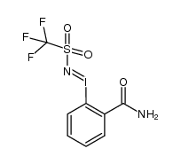 [N-(trifluoromethanesulfonyl)imino](2-carbamoylphenyl)-λ3-iodane结构式