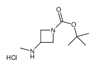 2-Methyl-2-propanyl 3-(methylamino)-1-azetidinecarboxylate hydroc hloride (1:1) Structure