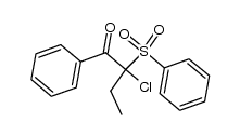2-chloro-2-phenylsulfonyl-1-phenylbutanone Structure