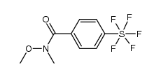 N-methoxy-N-methyl-4-(pentafluoro-λ6-sulfanyl)benzamide结构式