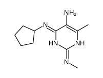 4-N-cyclopentyl-2-N,6-dimethylpyrimidine-2,4,5-triamine结构式