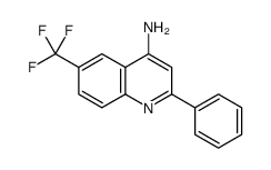 4-Amino-2-phenyl-6-trifluoromethylquinoline结构式