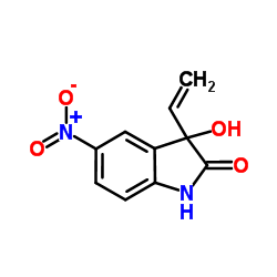 3-Hydroxy-5-nitro-3-vinyl-1,3-dihydro-2H-indol-2-one结构式