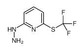 2-Hydrazino-6-[(trifluoromethyl)sulfanyl]pyridine结构式