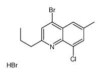 4-Bromo-8-chloro-6-methyl-2-propylquinoline hydrobromide结构式