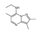 Pyrazolo1,5-apyrimidin-7-amine, N-ethyl-2,3,6-trimethyl-结构式