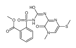 methyl 2-[(4-methyl-6-methylsulfanyl-3-oxopyrazin-2-yl)carbamoylsulfamoyl]benzoate结构式