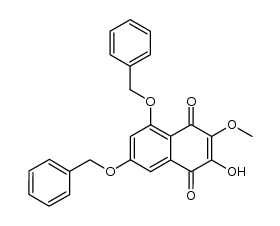 5,7-bis(benzyloxy)-2-hydroxy-3-methoxynaphthalene-1,4-dione Structure