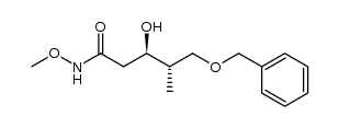 (3R,4S)-5-(benzyloxy)-3-hydroxy-N-methoxy-4-methylpentanamide结构式