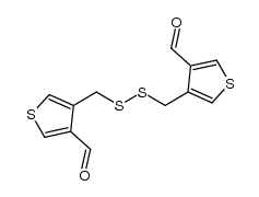 4-({[(4-formylthien-3-yl)methyl]dithio}methyl)thiophene-3-carboxaldehyde Structure