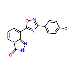 8-[3-(4-Chlorophenyl)-1,2,4-oxadiazol-5-yl][1,2,4]triazolo[4,3-a]pyridin-3(2H)-one结构式