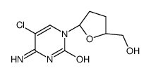 4-amino-5-chloro-1-[(2R,5S)-5-(hydroxymethyl)oxolan-2-yl]pyrimidin-2-one Structure