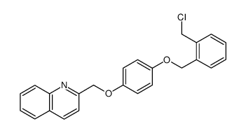 2-((4-(2-quinolinylmethoxy)phenoxy)methyl)benzyl chloride结构式