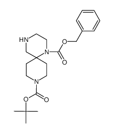 1-benzyl9-tert-butyl1,4,9-triazaspiro[5.5]undecane-1,9-dicarboxylate Structure