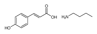 butan-1-amine (E)-3-(4-hydroxyphenyl)acrylate结构式