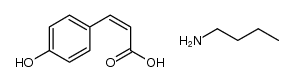 butan-1-amine (Z)-3-(4-hydroxyphenyl)acrylate结构式