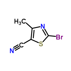 2-溴-4-甲基噻唑-5-甲腈结构式