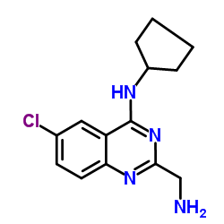2-(Aminomethyl)-6-chloro-N-cyclopentyl-4-quinazolinamine Structure