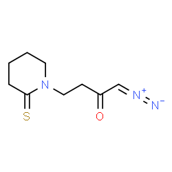 2-Butanone,1-diazo-4-(2-thioxo-1-piperidinyl)-结构式