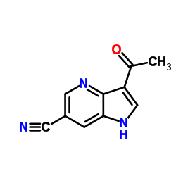 3-Acetyl-1H-pyrrolo[3,2-b]pyridine-6-carbonitrile结构式
