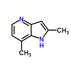 2,7-Dimethyl-1H-pyrrolo[3,2-b]pyridine结构式