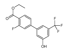 ethyl 2-fluoro-4-[3-hydroxy-5-(trifluoromethyl)phenyl]benzoate Structure