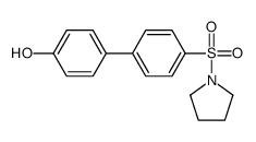 4-(4-pyrrolidin-1-ylsulfonylphenyl)phenol Structure