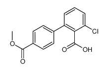 2-chloro-6-(4-methoxycarbonylphenyl)benzoic acid结构式