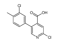 2-chloro-5-(3-chloro-4-methylphenyl)pyridine-4-carboxylic acid结构式