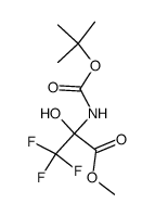 methyl 2-[(tert-butoxycarbonyl)amino]-3,3,3-trifluoro-2-hydroxypropanoate结构式