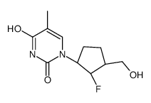 1-[(1S,2S,3S)-2-fluoro-3-(hydroxymethyl)cyclopentyl]-5-methylpyrimidine-2,4-dione Structure