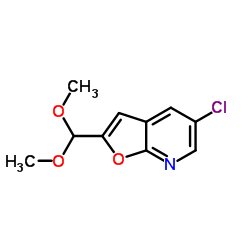 5-Chloro-2-(dimethoxymethyl)furo[2,3-b]pyridine结构式