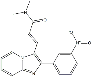 3-Dimethylamino-1-[2-(3-nitro-phenyl)-imidazo[1,2-a]pyridin-3-yl]-propenone结构式