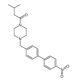 3-methyl-1-(4-((4'-nitrobiphenyl-4-yl)methyl)piperazin-1-yl)butan-1-one Structure