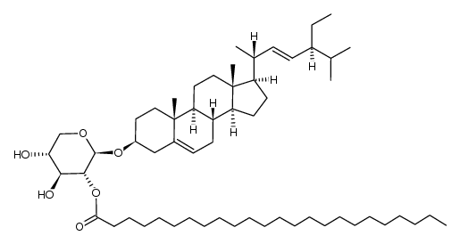3-β-O-[β-D-2-tetracosylxylopyranosyl]-stigmasterol Structure