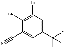 2-Amino-3-bromo-5-(trifluoromethyl)benzonitrile Structure