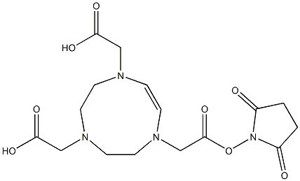 2,2′-(7-(2-((2,5-二氧吡咯烷-1-基)氧基)-2-氧乙基)-1,4,7-三氮烷-1,4-二基)二乙酸结构式