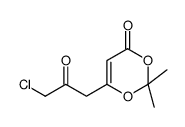 6-(3-chloro-2-oxopropyl)-2,2-dimethyl-1,3-dioxin-4-one Structure