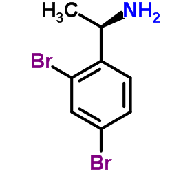 (1R)-1-(2,4-Dibromophenyl)ethanamine结构式