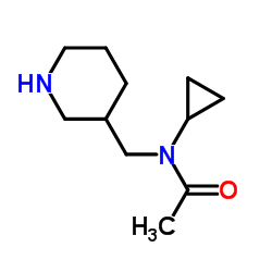 N-Cyclopropyl-N-(3-piperidinylmethyl)acetamide Structure