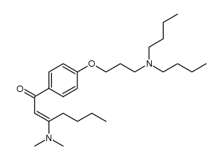 (E)-1-(4-(3-(dibutylamino)propoxy)phenyl)-3-(dimethylamino)hept-2-en-1-one结构式