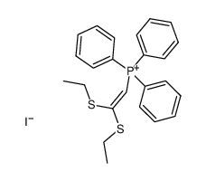 (2,2-bis-ethylsulfanyl-vinyl)-triphenyl-phosphonium, iodide Structure