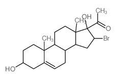 Pregn-5-en-20-one,16-bromo-3,17-dihydroxy-, (3b,16b)- (9CI)结构式