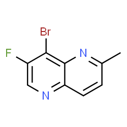 8-Bromo-7-fluoro-2-methyl-1,5-naphthyridine结构式