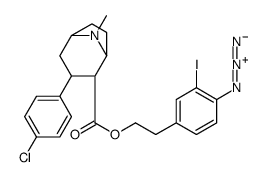 2-(4-azido-3-iodophenyl)ethyl 3-(4-chlorophenyl)-8-methyl-8-azabicyclo[3.2.1]octane-4-carboxylate Structure
