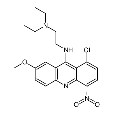 1-chloro-9-<<2-(diethylamino)ethyl>amino>-7-methoxy-4-nitroacridine Structure