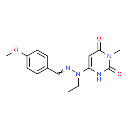 4-methoxybenzaldehyde ethyl(1-methyl-2,6-dioxo-1,2,3,6-tetrahydropyrimidin-4-yl)hydrazone picture