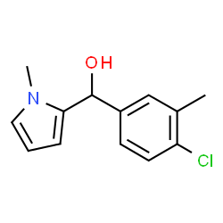 4-CHLORO-3-METHYLPHENYL-(1-METHYL-2-PYRROLYL)METHANOL结构式